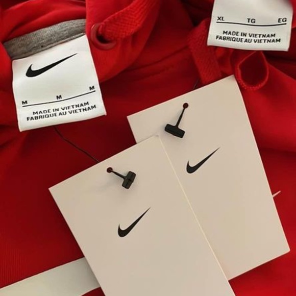 BRAND NEW men nike Nike red football hoodie / hoody / sweater size L - Picture 3 of 5
